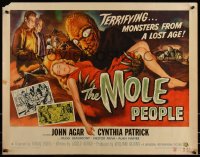 1a2136 MOLE PEOPLE style B 1/2sh 1956 great Joseph Smith art of subterranean monster & sexy girl!