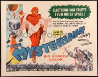 1a2142 MYSTERIANS style B 1/2sh 1959 they're abducting Earth's women & leveling its cities, MGM!