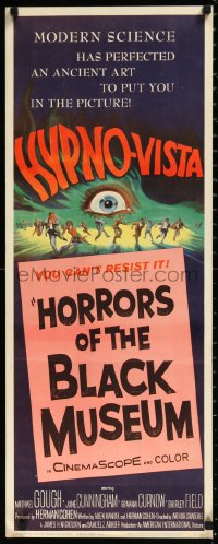 1a1778 HORRORS OF THE BLACK MUSEUM insert 1959 amazing new dimension in screen thrills, Hypno-Vista!