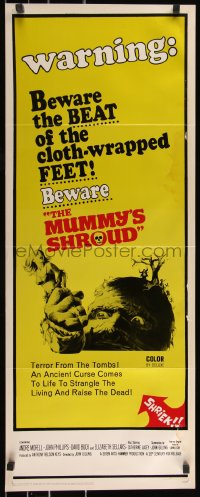 1a1794 MUMMY'S SHROUD insert 1967 Hammer horror, beware the beat of the cloth-wrapped feet!