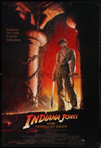 1a2535 INDIANA JONES & THE TEMPLE OF DOOM 1sh 1984 Harrison Ford with machete, trust him!