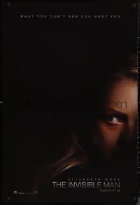 1a2539 INVISIBLE MAN teaser DS 1sh 2020 shadowy image of frightened Elisabeth Moss, H.G. Wells!