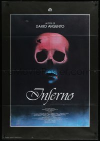 1a0207 INFERNO Italian 1p 1980 Dario Argento horror, really cool skull & bleeding mouth image!