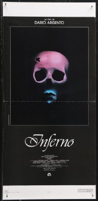 1a1823 INFERNO Italian locandina 1980 Dario Argento horror, really cool skull & bleeding mouth