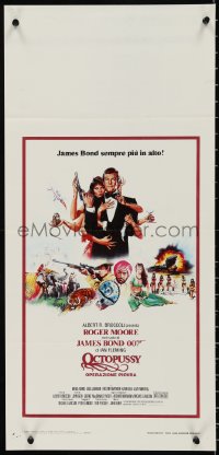 1a1727 OCTOPUSSY Italian locandina 1983 sexy Maud Adams & Roger Moore as James Bond by Daniel Goozee