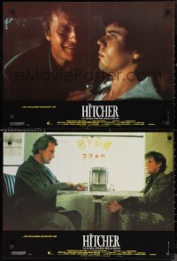 1a1879 HITCHER set of 6 Italian 20x26 pbustas 1986 creepy hitchhiker Rutger Hauer, C. Thomas Howell!