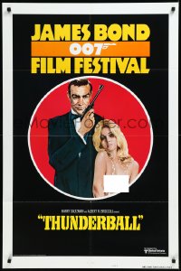 1a1257 JAMES BOND 007 FILM FESTIVAL style B 1sh 1975 Sean Connery w/sexy girl, Thunderball!