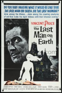 1a1267 LAST MAN ON EARTH 1sh 1964 AIP, Vincent Price among the lifeless, cool Reynold Brown art!