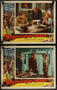 1a1027 BEGINNING OF THE END 2 LCs 1957 Peter Graves, Peggie Castle, Morris Ankrum, Bert I. Gordon!