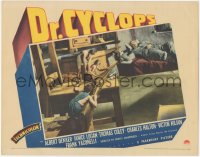 1a0784 DOCTOR CYCLOPS LC 1940 cool fx image of tiny people aiming shotgun at sleeping Albert Dekker!