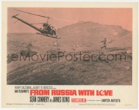 1a0697 FROM RUSSIA WITH LOVE LC #2 1964 cool far shot of Sean Connery as Bond chased by helicopter!