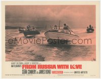 1a0702 FROM RUSSIA WITH LOVE LC #4 1964 Ian Fleming's James Bond, speedboats in high speed chase!