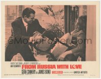 1a0699 FROM RUSSIA WITH LOVE LC #7 1964 Sean Connery as James Bond pins Lenya to wall with chair!