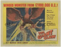 1a0725 GIANT CLAW TC 1957 great art of winged monster from 17,000,000 B.C. destroying city!