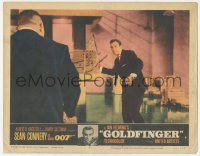 1a0691 GOLDFINGER LC #4 1964 Sean Connery as James Bond 007 attacking Harold Sakata as Oddjob!