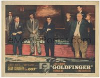 1a0689 GOLDFINGER LC #6 1964 Gert Froebe explains scheme to rob Fort Knox of its gold, James Bond!