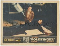 1a0693 GOLDFINGER LC #8 1964 James Bond & Gert Frobe in 'No Mr. Bond, I expect you to die' scene!