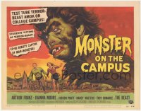 1a0734 MONSTER ON THE CAMPUS TC 1958 Reynold Brown art of test tube terror amok on the college!