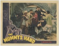 1a0846 MUMMY'S HAND LC 1940 Universal horror, Wallace Ford, Dick Foran & Kellaway in a brawl, rare!