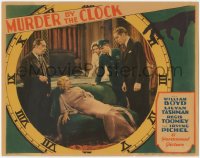 1a0847 MURDER BY THE CLOCK LC 1931 William Boyd & others by Lilyan Tashman, cool border art, rare!