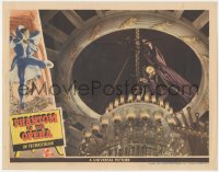 1a0855 PHANTOM OF THE OPERA LC 1943 best image of masked Claude Rains cutting chandelier, very rare!