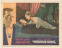 1a0856 PREMATURE BURIAL LC #5 1962 c/u of Hazel Court over Ray Milland laying on bed, Roger Corman!