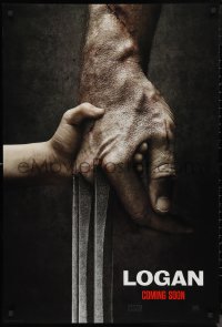 1a2566 LOGAN revised int'l teaser DS 1sh 2017 Jackman in title role as Wolverine, claws out!