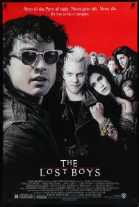 1a2567 LOST BOYS 1sh 1987 teen vampire Kiefer Sutherland, Jason Patric, directed by Joel Schumacher!