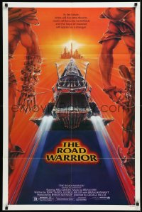 1a1278 MAD MAX 2: THE ROAD WARRIOR 1sh 1982 Mel Gibson in the title role, great art by Commander!