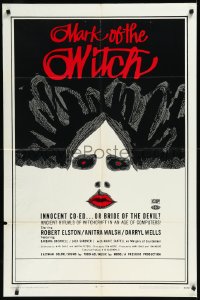 1a1286 MARK OF THE WITCH 1sh 1970 innocent co-ed, or bride of the Devil, she's been dead 300 years!