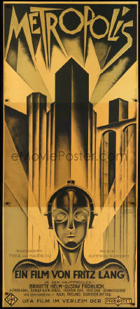 1a2227 METROPOLIS S2 poster 1997 Fritz Lang classic, great Schulz-Neudamm art of female robot!