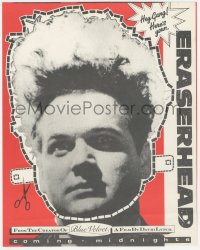 1a0486 ERASERHEAD 11x14 promo mask R1980s directed by David Lynch, wacky Jack Nance face mask!