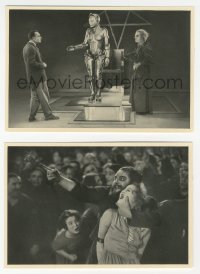 1a1423 METROPOLIS group of 2 German Ross bookplates 1935 Fritz Lang classic, robot Brigitte Helm!