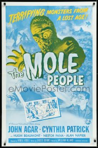 1a1291 MOLE PEOPLE 1sh R1964 from a lost age, horror crawls from the depths of the Earth!