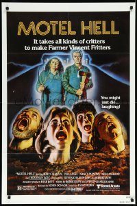 1a1300 MOTEL HELL 1sh 1980 it takes all kinds of critters to make Farmer Vincent Fritters!