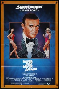 1a1304 NEVER SAY NEVER AGAIN 1sh 1983 art of Sean Connery as James Bond 007 by Obrero!