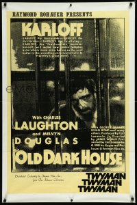 1a1317 OLD DARK HOUSE 1sh R1981 Melvyn Douglas, Charles Laughton, Boris Karloff in window!