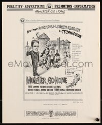 1a0647 MUNSTER GO HOME pressbook 1966 Fred Gwynne, Yvonne De Carlo, Al Lewis, Butch Patrick, Watson!