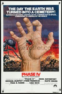 1a1323 PHASE IV 1sh 1974 great art of ant crawling out of hand by Gil Cohen, directed by Saul Bass!