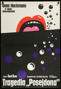 1a2398 POSEIDON ADVENTURE Polish 23x33 1976 completely different Wasilewski art of mouth & bubbles!