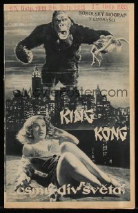 1a1420 KING KONG Czech program 1933 Schoedsack & Cooper, filled with wonderful images, ultra rare!