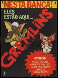 1a1832 GREMLINS art style 18x25 Brazilian special poster 1984 Editora Tres promo!