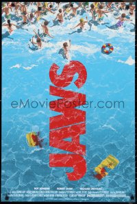 1a2296 JAWS 24x36 art print 2019 Mondo, terrified beach swimmer art by Mark Smith!