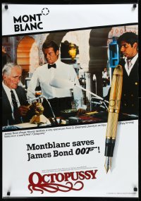 1a2345 OCTOPUSSY 24x34 advertising poster 1983 Roger Moore as James Bond in Montblanc tie-in, rare!