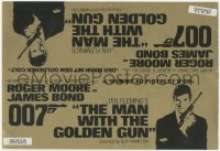 1a0482 MAN WITH THE GOLDEN GUN 8x12 Swiss poster 1974 art of Roger Moore as James Bond 007, rare!