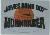 1a0483 MOONRAKER 8x12 Swiss poster 1979 Roger Moore as James Bond, different art of space shuttle!