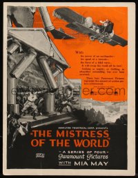 1a0521 MISTRESS OF THE WORLD trade ad 1919 series of 4 Paramount Pictures starring Mia May, rare!