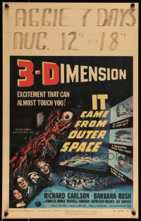 1a0241 IT CAME FROM OUTER SPACE 3D WC 1953 Ray Bradbury & Jack Arnold classic 3-D sci-fi, Smith art!