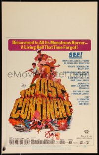 1a0245 LOST CONTINENT WC 1968 discovered in all its monstrous horror, a living hell that time forgot!