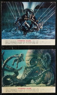 1a1430 MYSTERIOUS ISLAND 10 color English FOH LCs 1961 Ray Harryhausen, Jules Verne sci-fi, cool images!